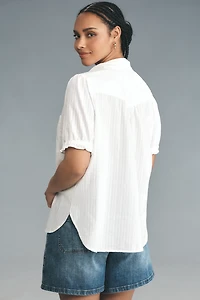 The Aly Puff-Sleeve Blouse by Pilcro