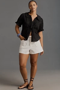 The Keira Tuxedo-Front Blouse by Pilcro