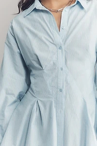 Maeve Long-Sleeve Waisted Buttondown Shirt