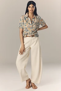 The Aly Puff-Sleeve Blouse by Pilcro