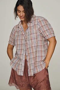 Pilcro Aly Puff-Sleeve Blouse