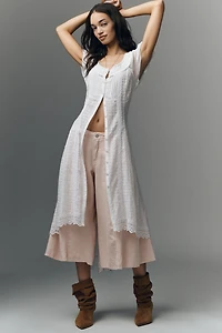 Pilcro Short-Sleeve Textured Maxi Tunic