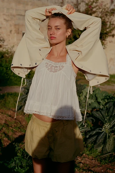 By Anthropologie Cotton Sleeveless Crochet Swing Top