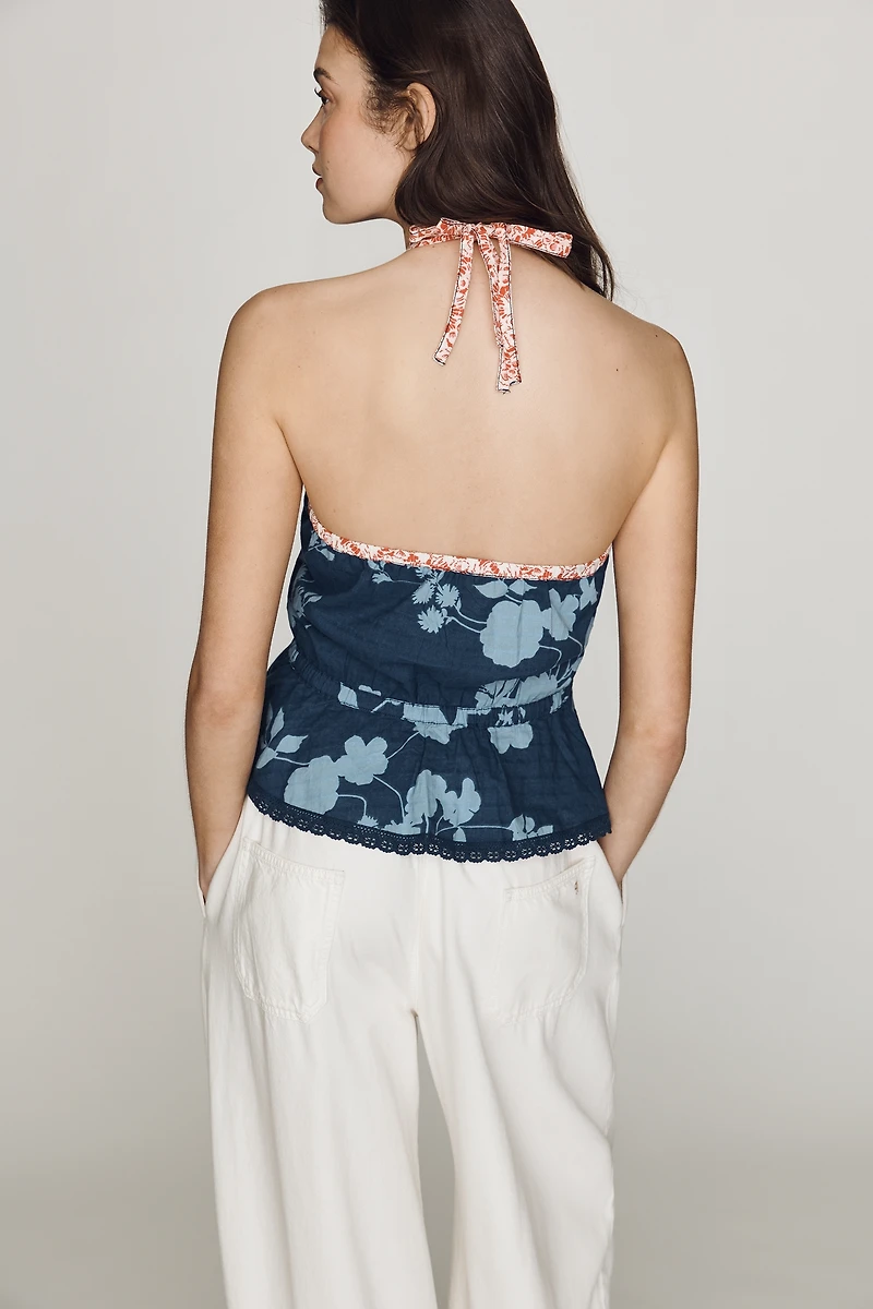 Pilcro Waisted Halter Top