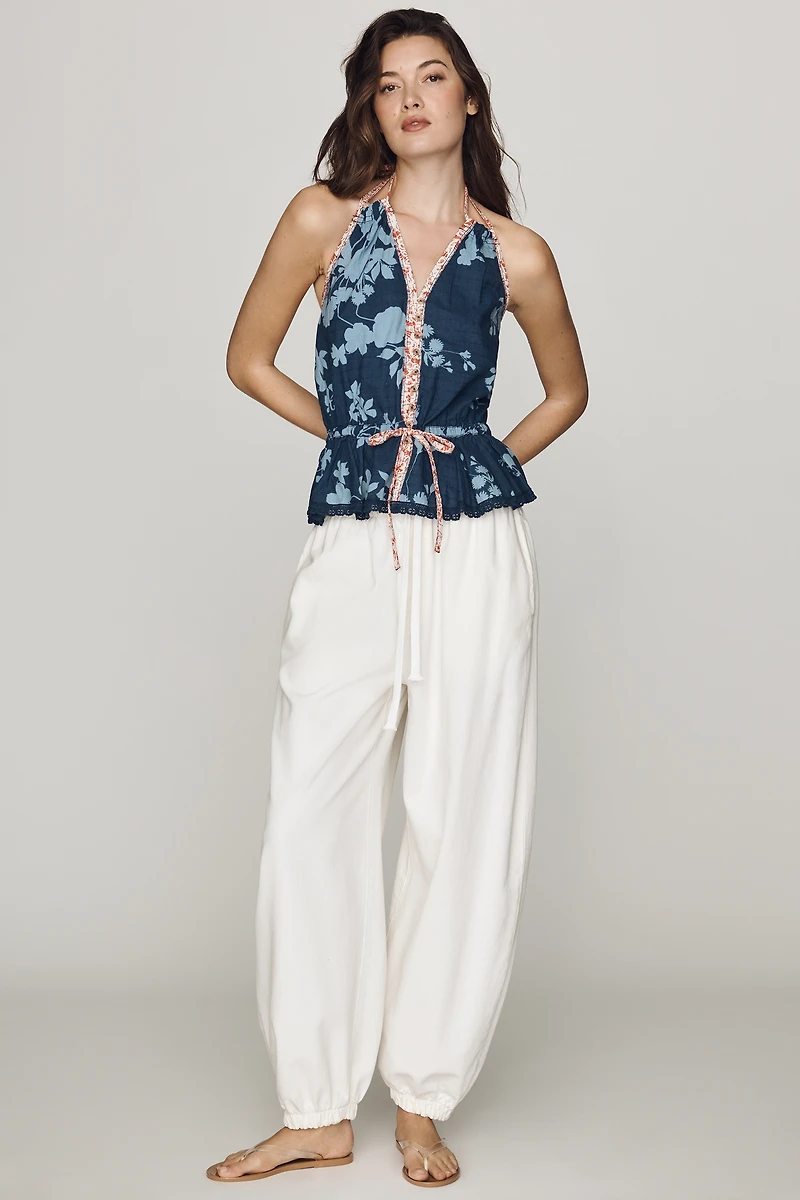 Pilcro Waisted Halter Top