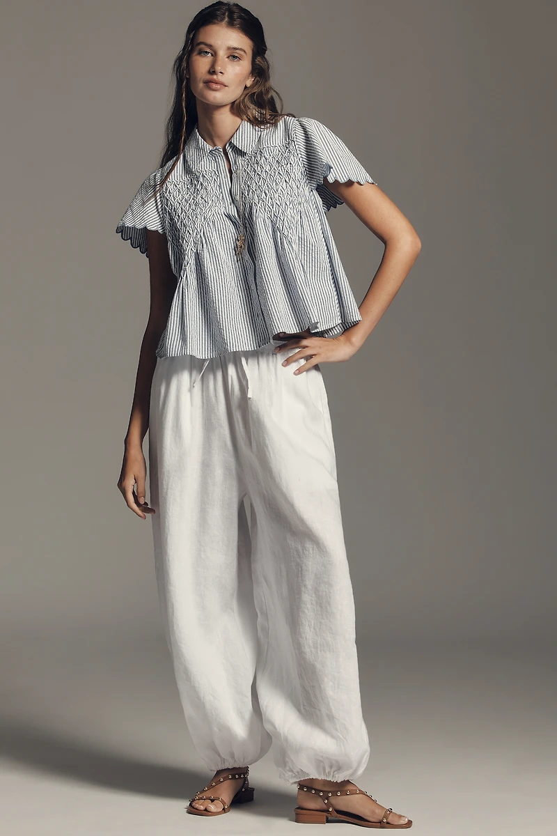 Maeve Cotton Scalloped Swing Top