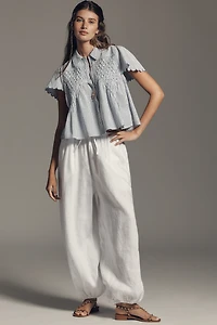 Maeve Cotton Scalloped Swing Top