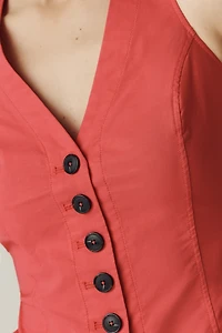 The Halsey Slim Button-Front Vest