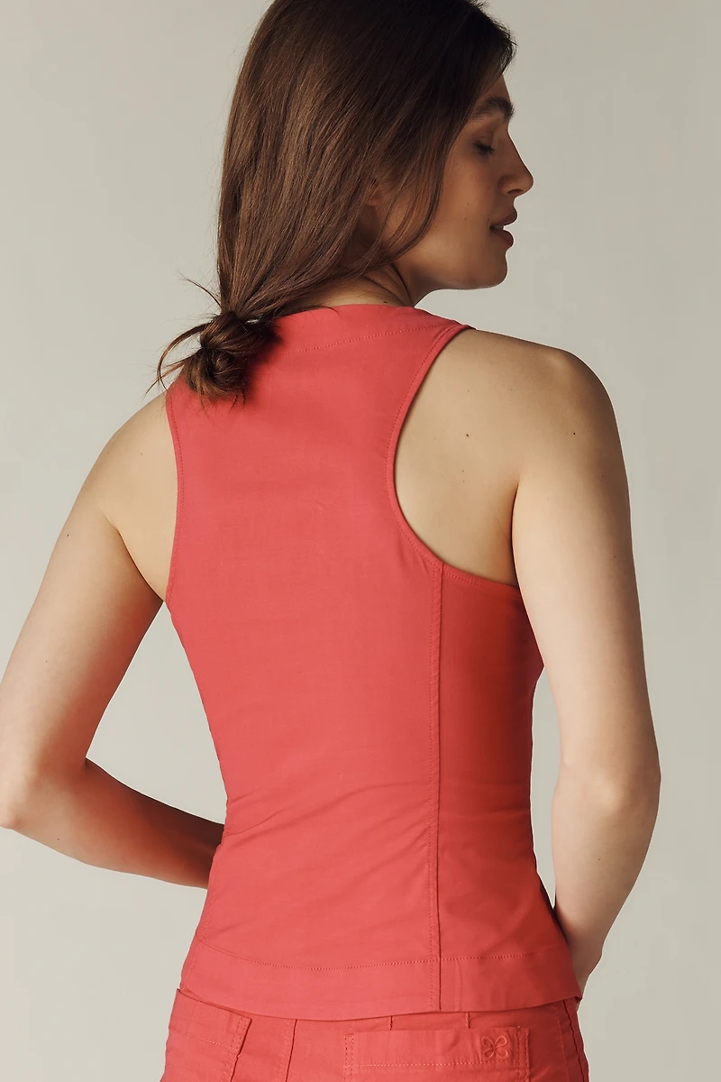 The Halsey Slim Button-Front Vest