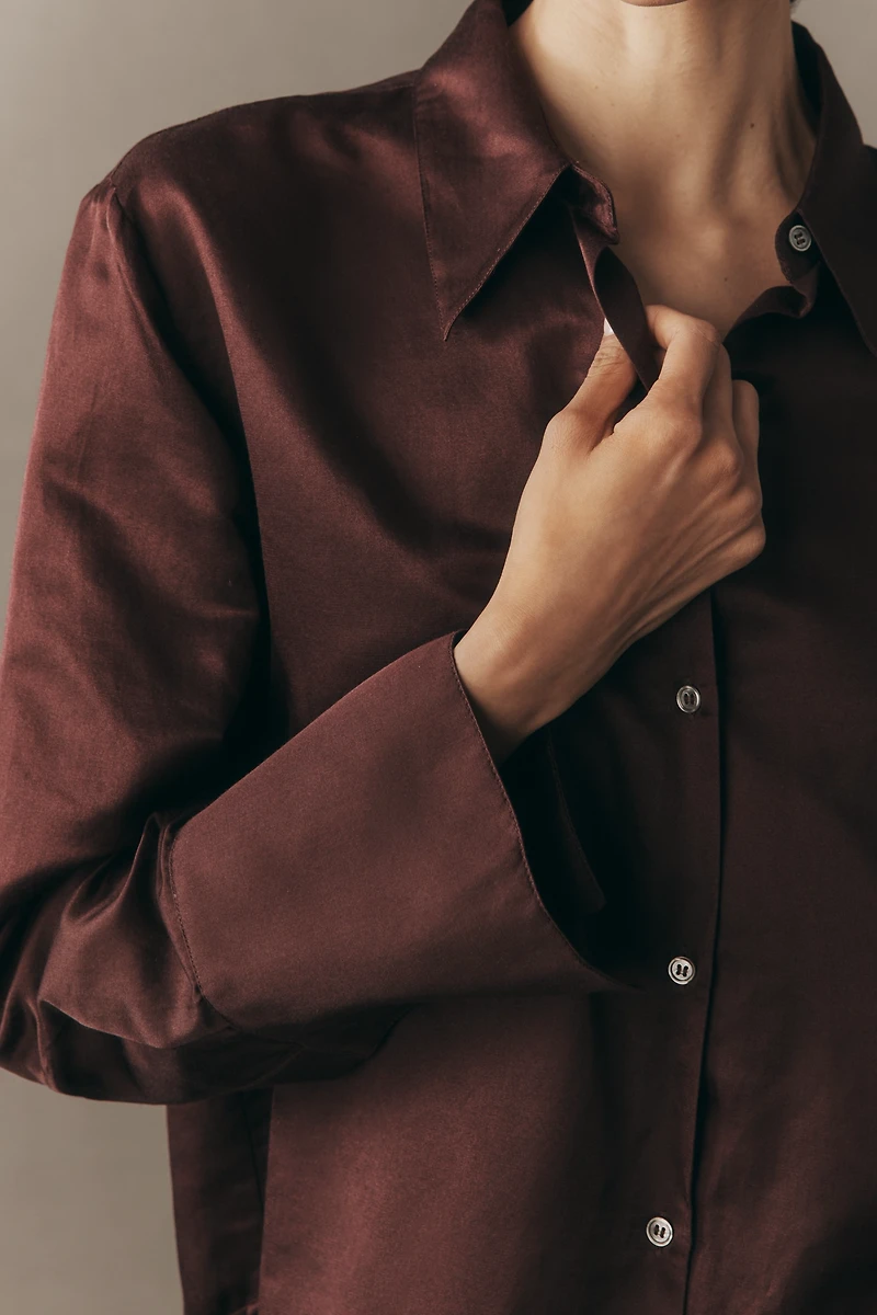 Citizens of Humanity Camilia Silk Blend Buttondown Blouse