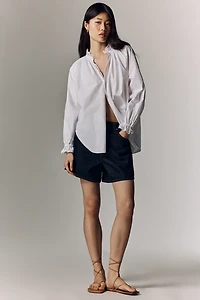 Citizens of Humanity Cotton Loretta Buttondown Ruffle Top