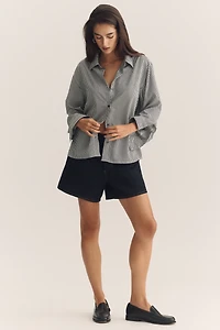 AGOLDE Theo Open-Back Buttondown Shirt