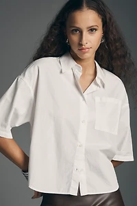 Citizens of Humanity Frances Crop Cape Buttondown Top