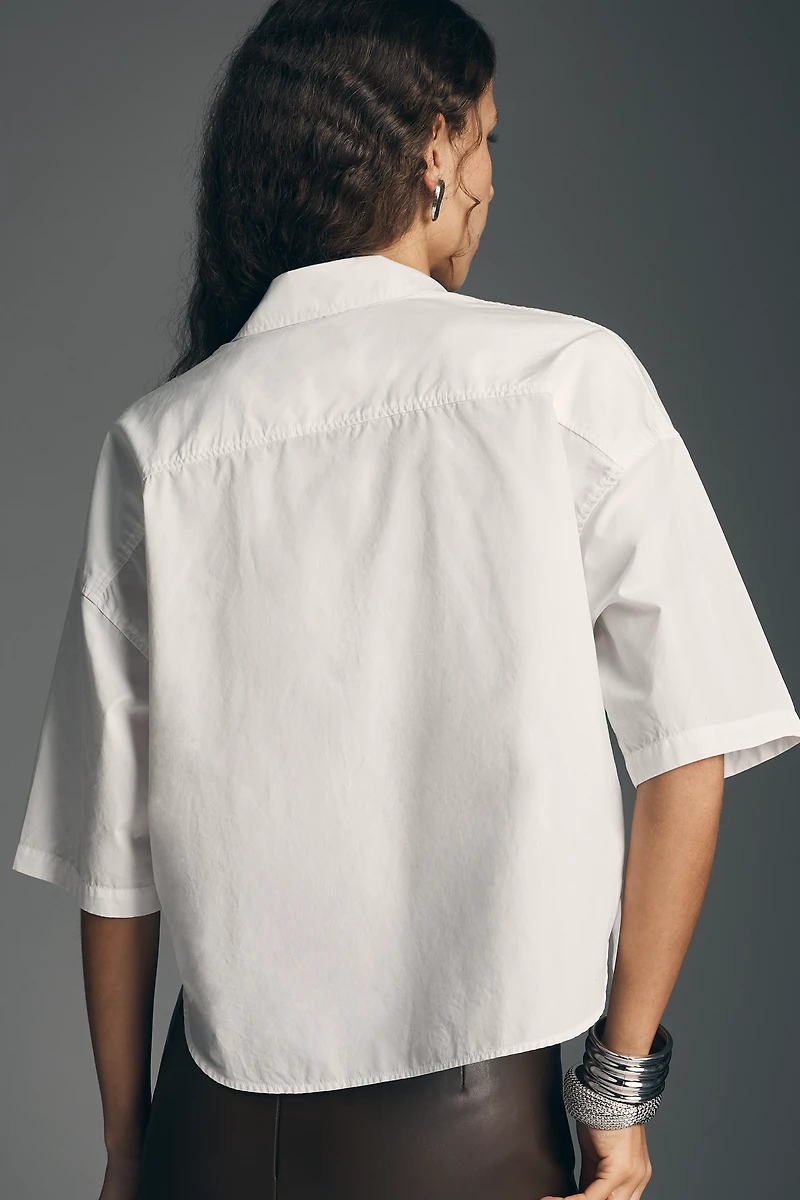 Citizens of Humanity Frances Crop Cape Buttondown Top