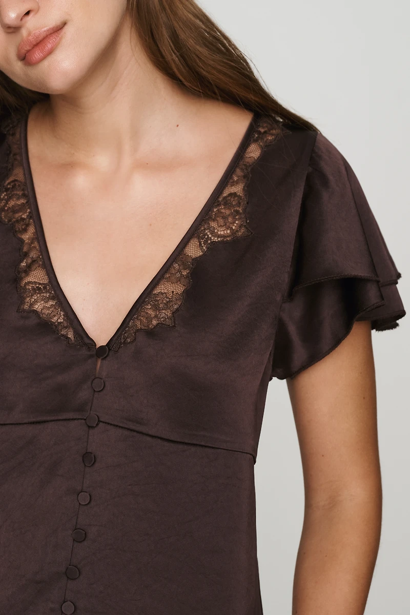 Citizens of Humanity Flutter-Sleeve Top