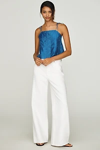 Greylin Embroidered Flounce Top