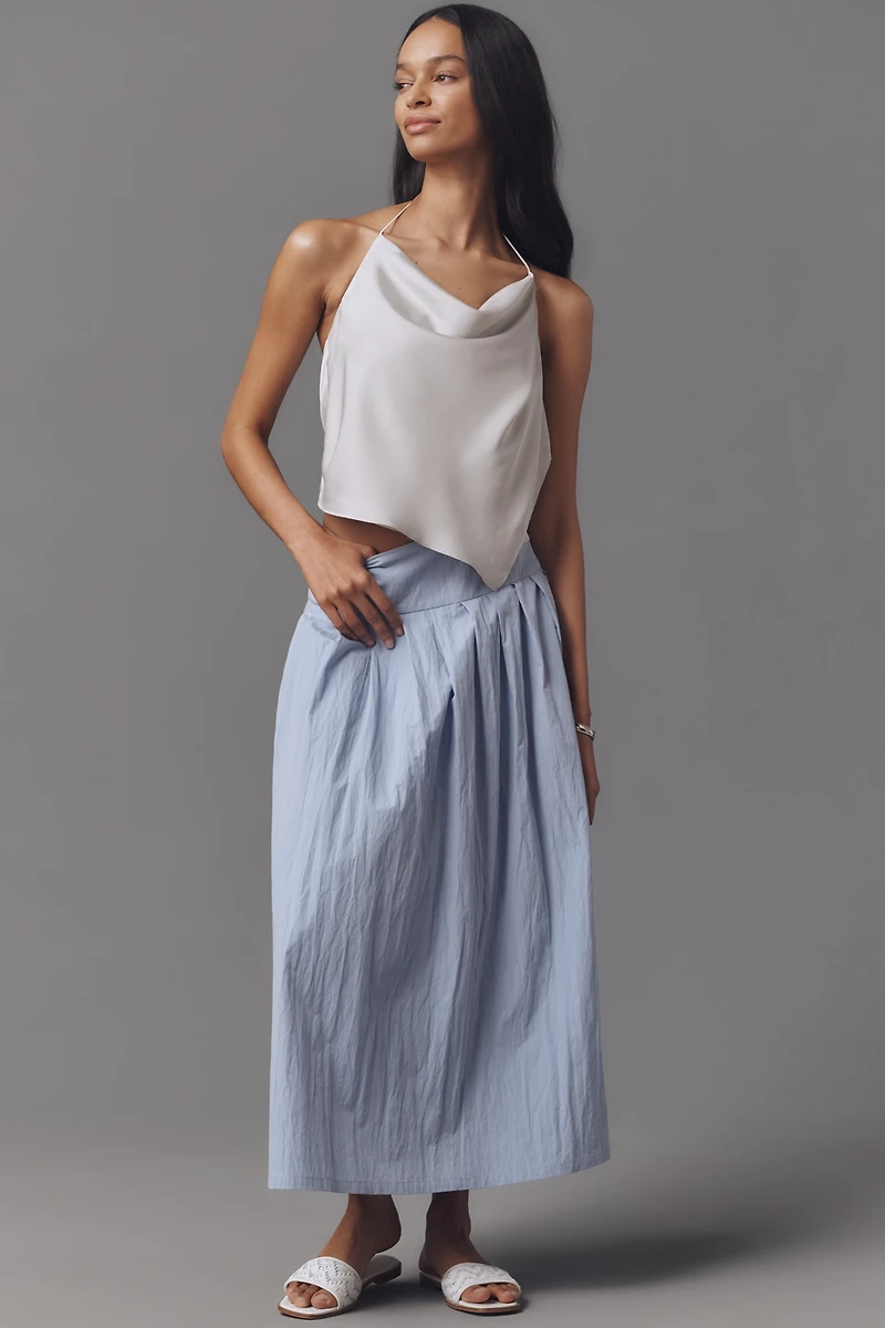 Sunday Brooklyn Cowl-Neck Satin Tank