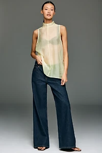 Sunday Brooklyn Sheer Turtleneck Tank