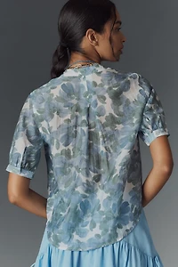 Cloth & Stone Half-Placket Printed Blouse