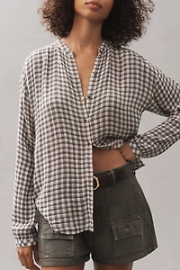 Cloth & Stone Shirred Henley Top