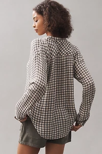 Cloth & Stone Shirred Henley Top