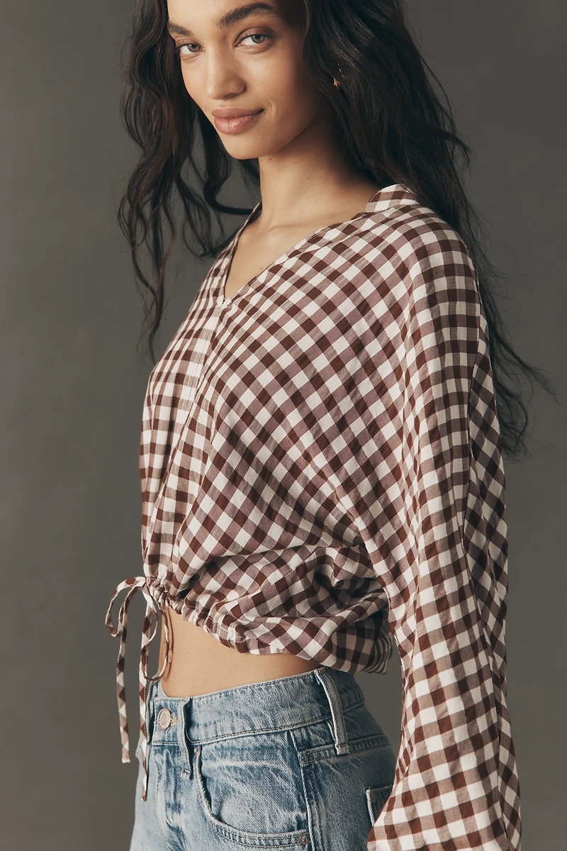 Cloth & Stone Cinched Waist V-Neck Top