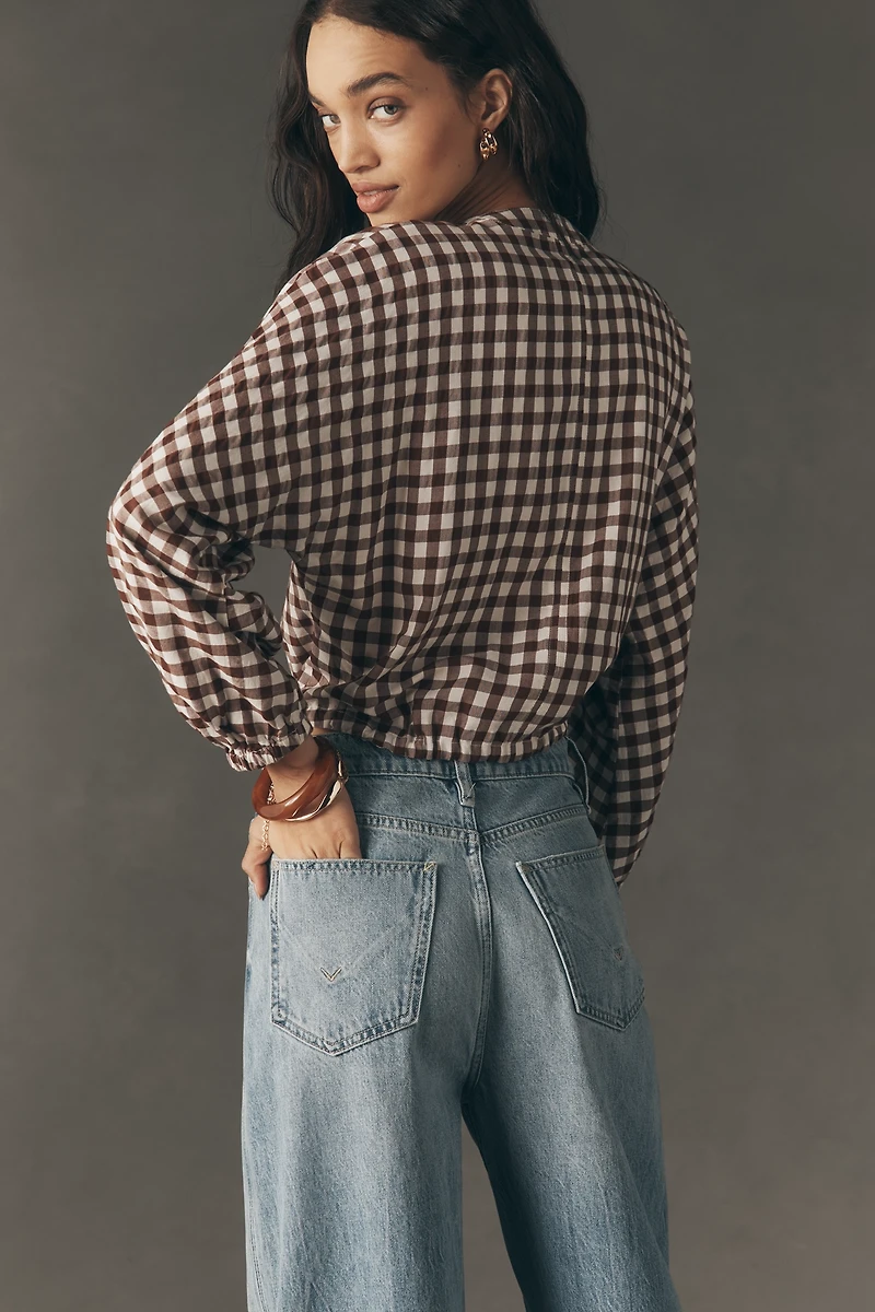 Cloth & Stone Cinched Waist V-Neck Top