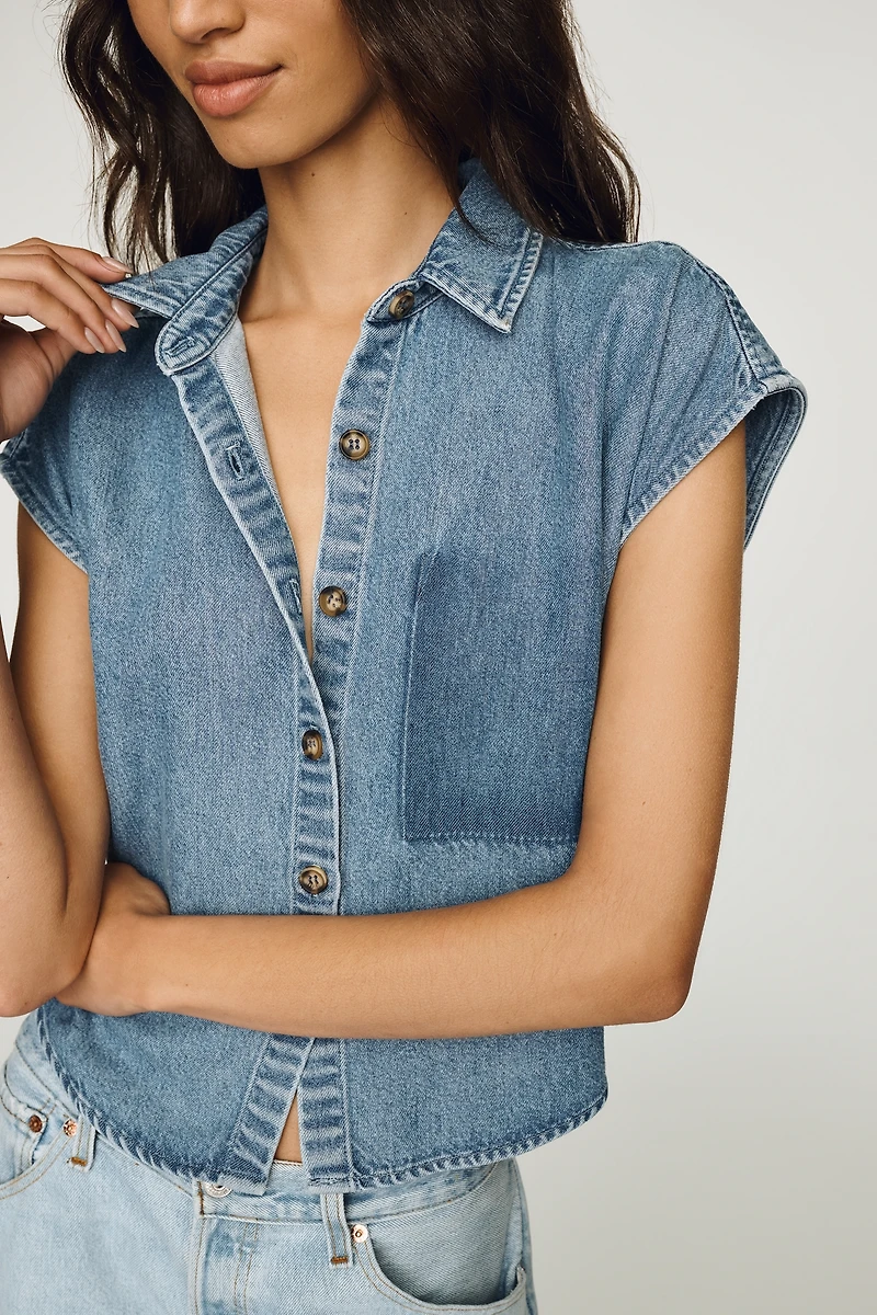 Cloth & Stone Denim Buttondown Shirt