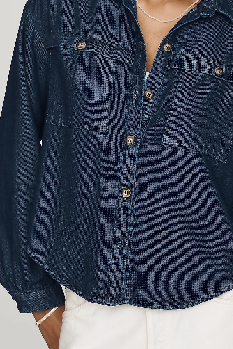 Cloth & Stone Denim Rinse Buttondown Shirt