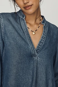 Cloth & Stone Denim Henley Shirt