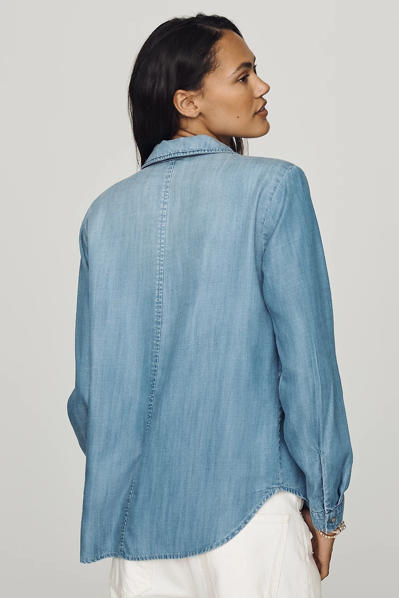 Cloth & Stone Double-Pocket Denim Buttondown Shirt