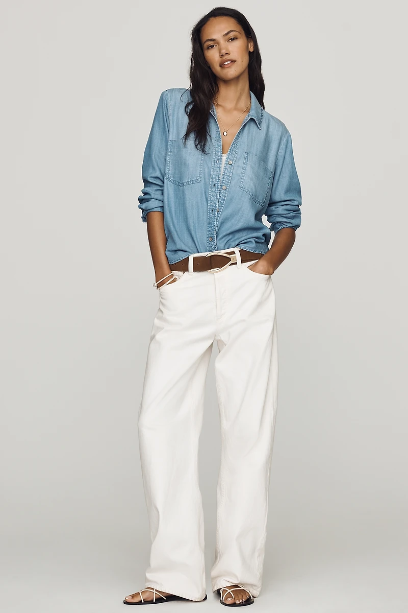 Cloth & Stone Double-Pocket Denim Buttondown Shirt