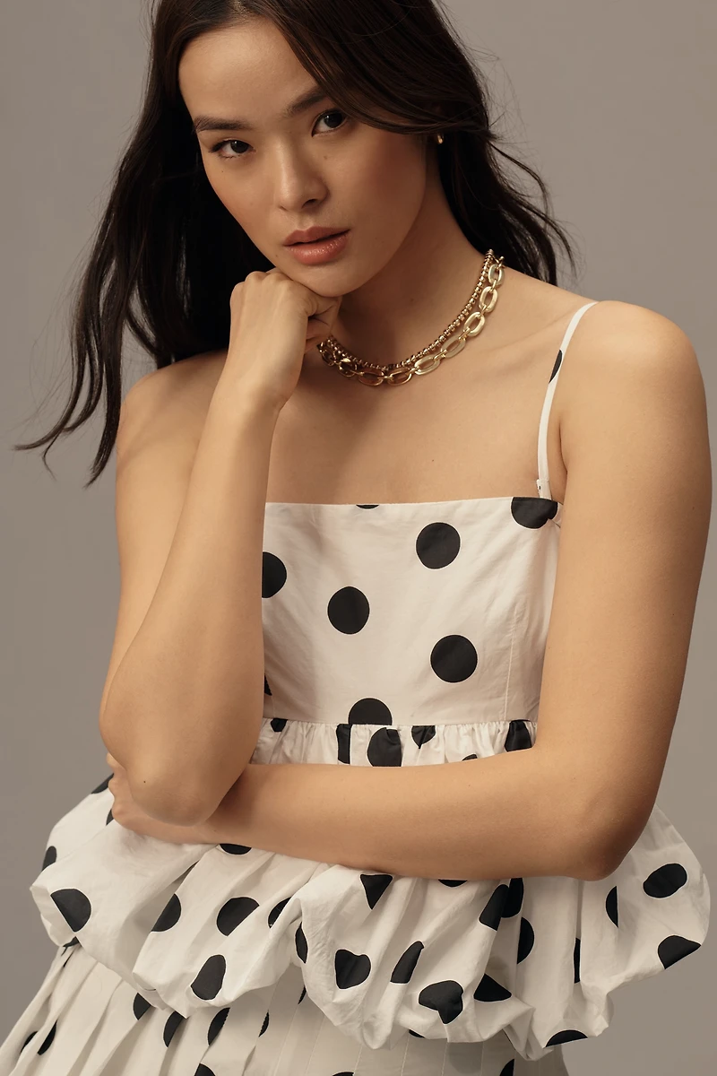 Maeve Strapless Babydoll Bubble Blouse