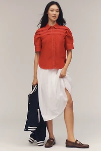 Pilcro Short-Sleeve Reworked Buttondown Shirt