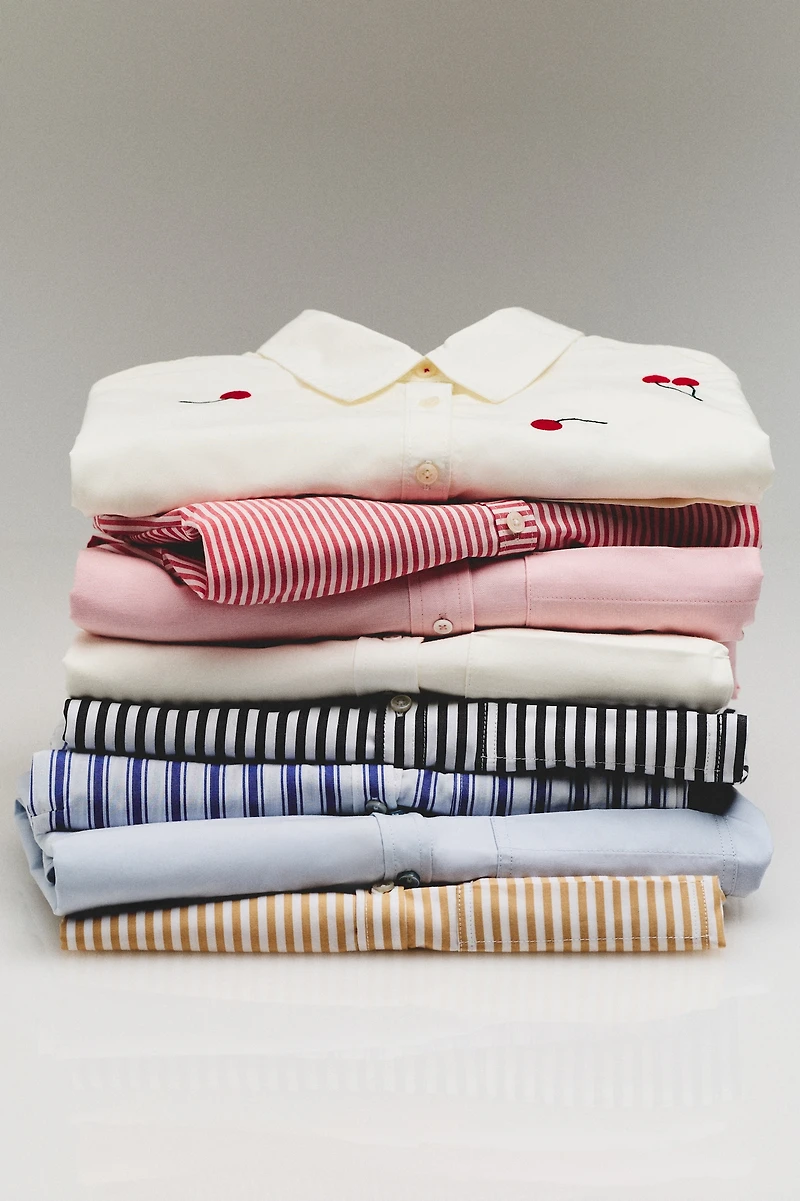 Maeve Shrunken Bennet Embellished Buttondown Shirt