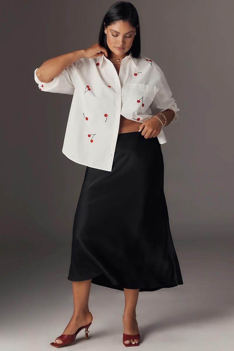 Maeve Shrunken Bennet Embellished Buttondown Shirt