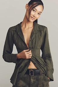 Maeve Waisted Buttondown Tunic