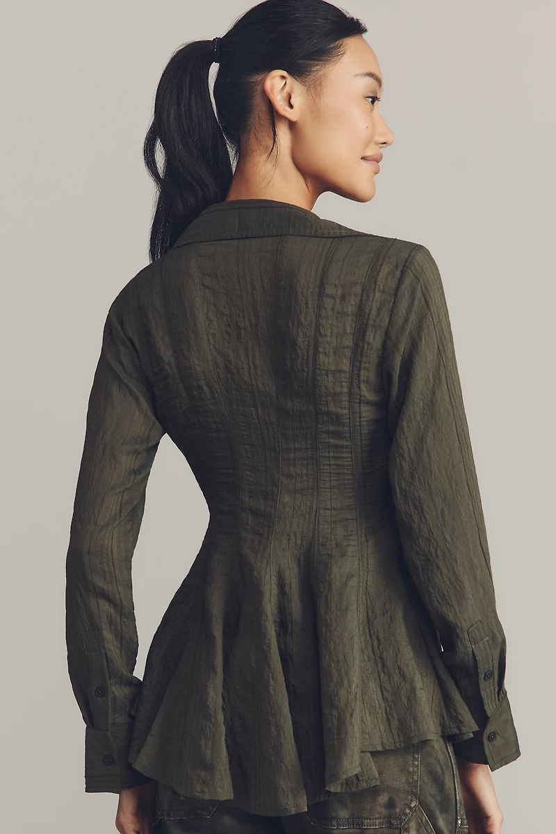 Maeve Waisted Buttondown Tunic