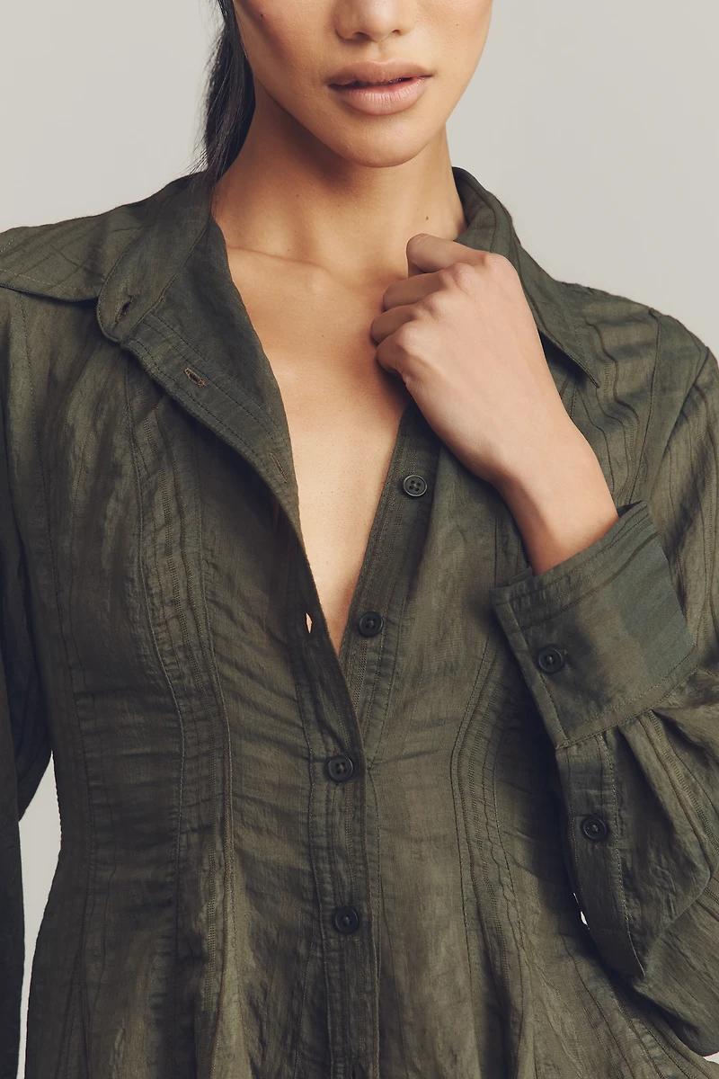 Maeve Waisted Buttondown Tunic