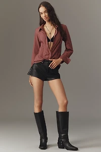 Pilcro Long-Sleeve Seamed Slim Buttondown Shirt