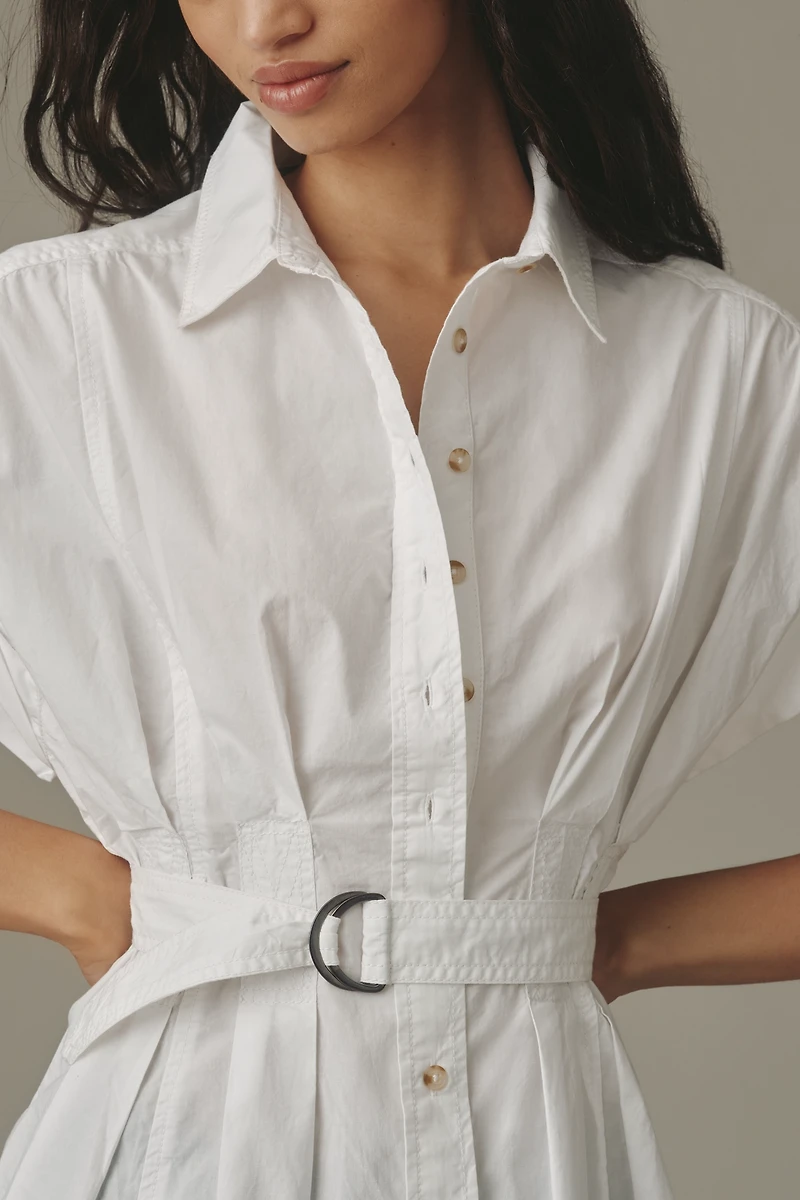 The Bobbie Short Sleeve Belted Buttondown Shirt