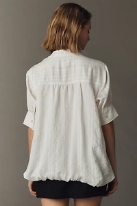 Maeve Relaxed Bubble-Hem Shirt