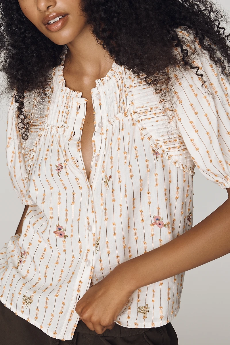 By Anthropologie Crop Swing Top