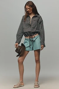 Pilcro Cotton Cinched Utility  Top