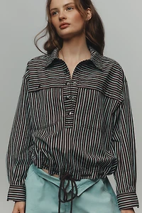 Pilcro Cotton Cinched Utility  Top