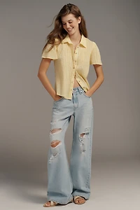 Pilcro Cotton Buttondown Blouse