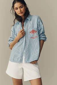 Shrunken Bennet Seersucker Buttondown Shirt by Maeve