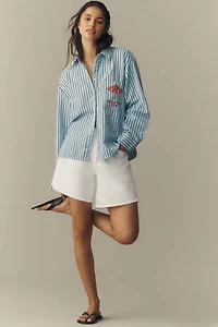 Shrunken Bennet Seersucker Buttondown Shirt by Maeve