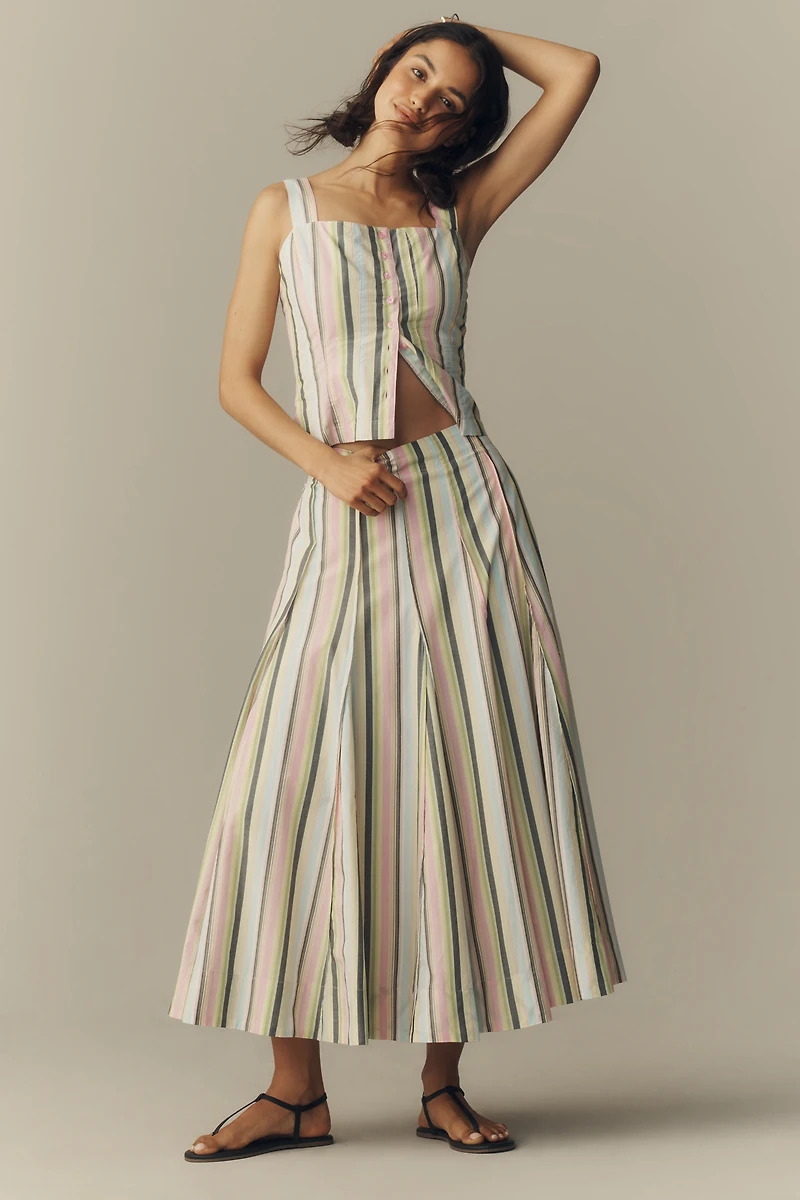 Maeve Cotton Sleeveless Crop Top