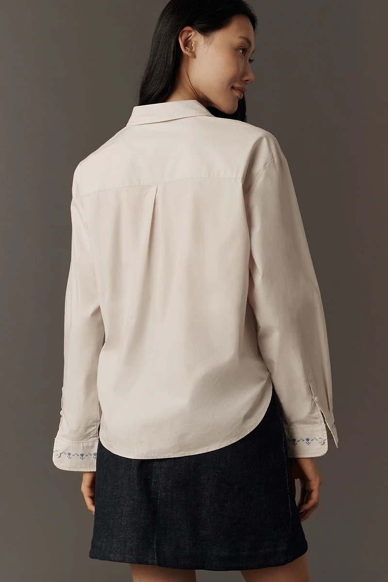 The Kayla Plosz Antiel Shrunken Bennet Buttondown Shirt by Maeve